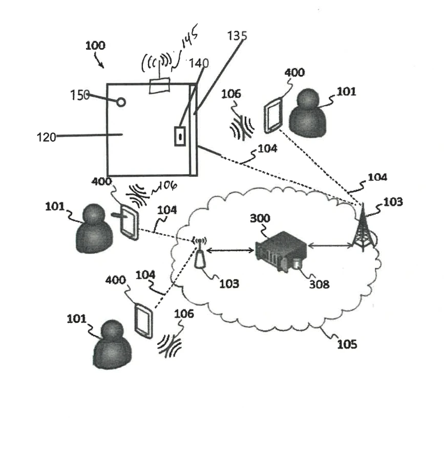 Geolocation-based mobile lock systems patent drawing